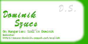 dominik szucs business card